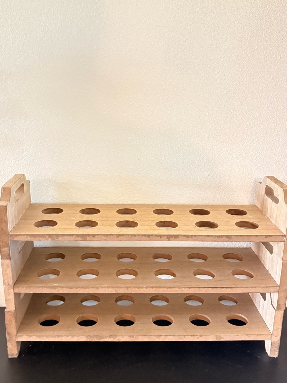 Wooden 3-Tier egg Storage Rack - Natural